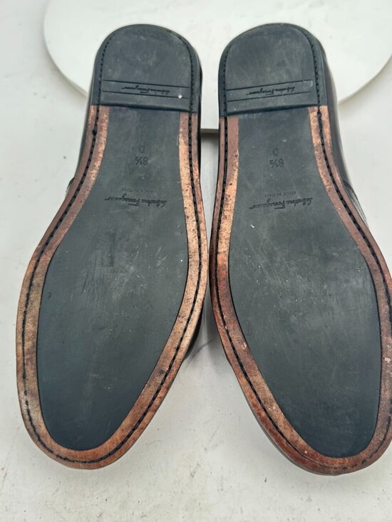 Salvatore Ferragamo Men Size 8.5 D Dark Brown Leather Buckle Loafer Dress Shoes main image 4